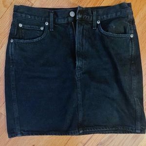 Black Denim Agolde Skirt